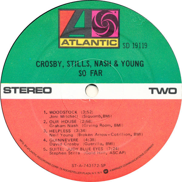 Crosby, Stills, Nash & Young : So Far (LP,Compilation,Reissue)