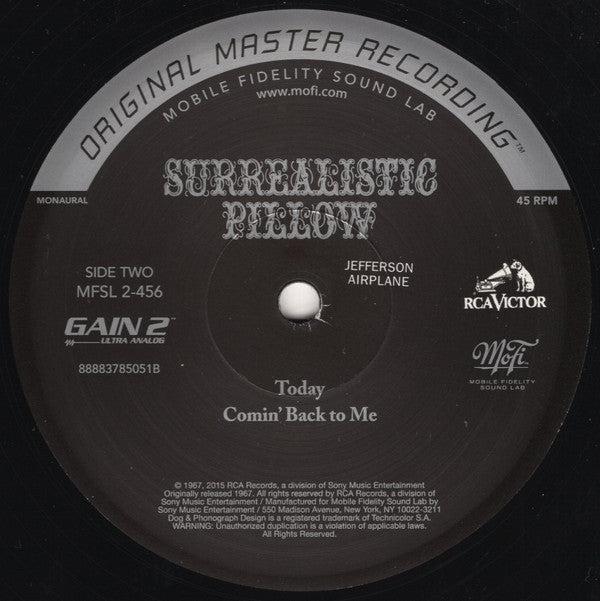 Jefferson Airplane : Surrealistic Pillow (12",45 RPM,Album,Limited Edition,Numbered,Reissue,Remastered,Mono)