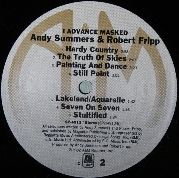 Andy Summers & Robert Fripp : I Advance Masked (LP,Album,Stereo)