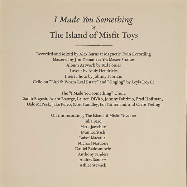 Island Of Misfit Toys, The : I Made You Something (LP,Album,Limited Edition)