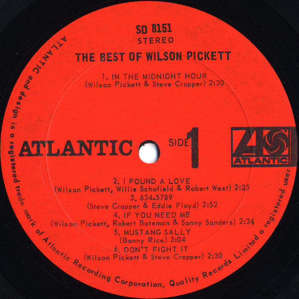Wilson Pickett : The Best Of Wilson Pickett (LP,Compilation,Stereo)