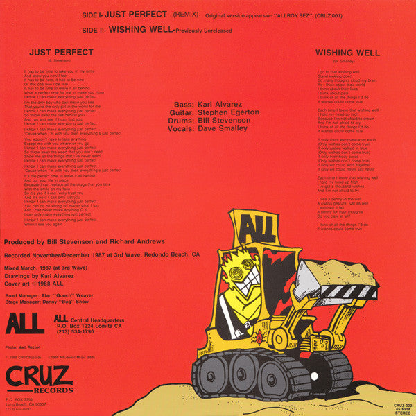 ALL (2) : Just Perfect / Wishing Well (12",45 RPM,Single)
