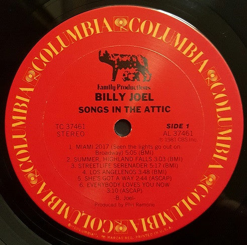 Billy Joel : Songs In The Attic (LP,Album,Stereo)