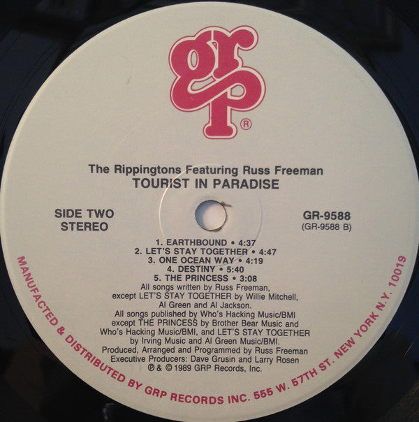 Rippingtons, The Featuring Russ Freeman (2) : Tourist In Paradise (LP,Album,Club Edition)