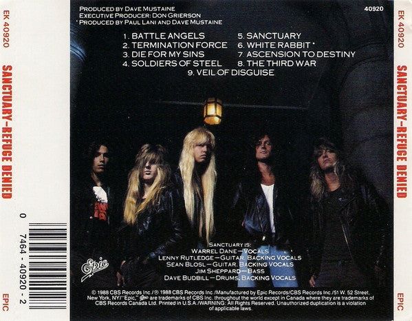 Sanctuary (4) : Refuge Denied (Album,Repress)