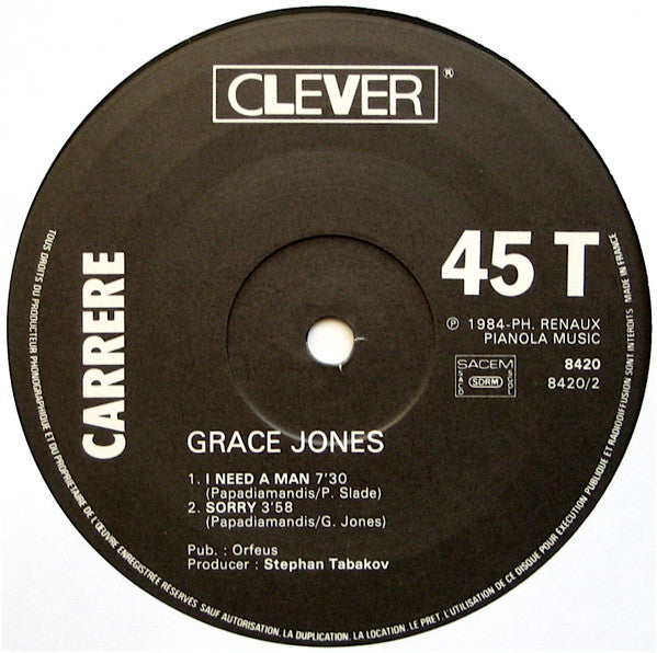 Grace Jones : Biggest Hits (12",45 RPM,Maxi-Single,Compilation)