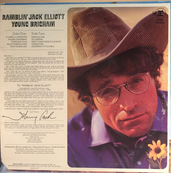 Ramblin' Jack Elliott : Young Brigham (LP,Album,Stereo)