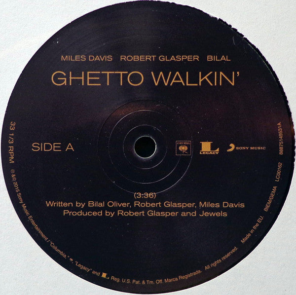 Miles Davis, Robert Glasper, Bilal : Ghetto Walkin' (12",33 ⅓ RPM,Limited Edition)