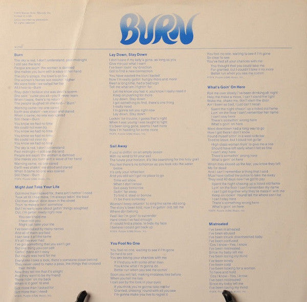 Deep Purple : Burn (LP,Album)