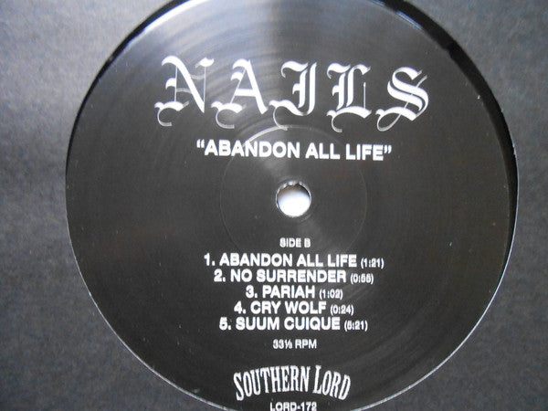 Nails : Abandon All Life (LP,Album,Reissue,Repress)
