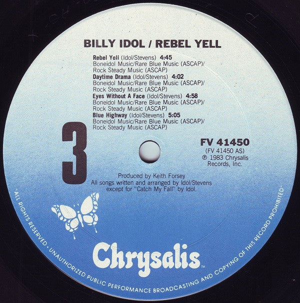 Billy Idol : Rebel Yell (LP,Album)