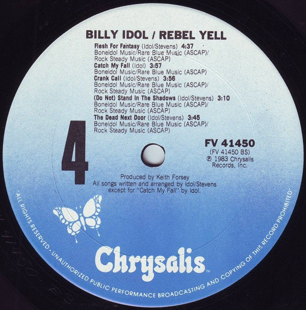 Billy Idol : Rebel Yell (LP,Album)