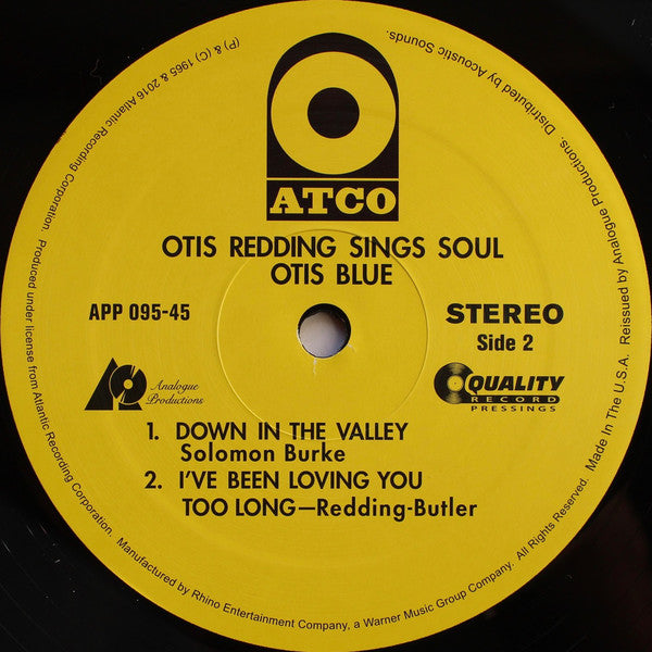 Otis Redding : Otis Blue / Otis Redding Sings Soul (12",45 RPM,Album,Reissue,Remastered,Stereo)