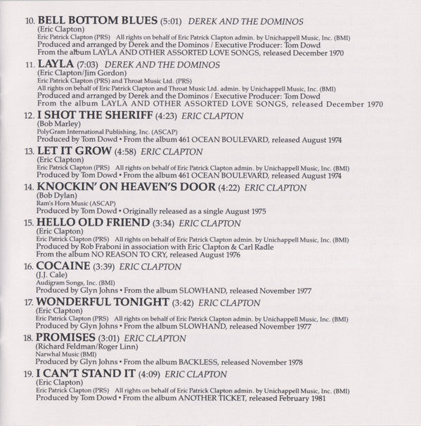 Eric Clapton : The Cream Of Clapton (Compilation,Reissue,Remastered)