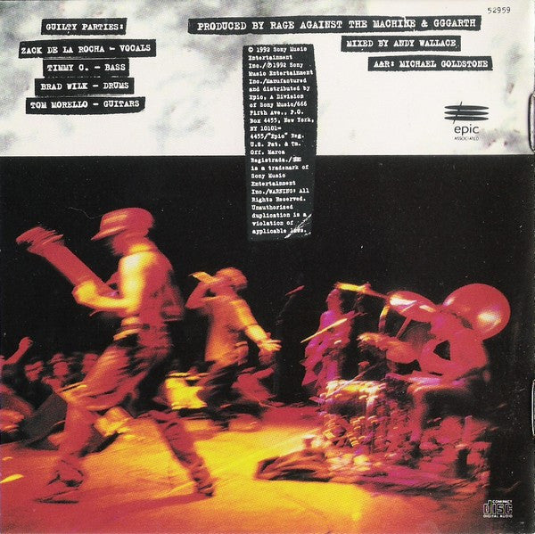 Rage Against The Machine : Rage Against The Machine (Album)