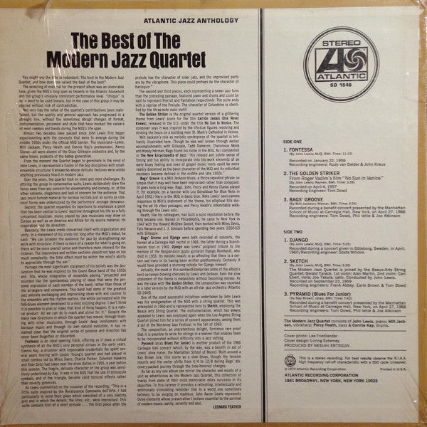 Modern Jazz Quartet, The : The Best Of (LP,Compilation)