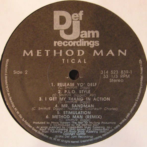 Method Man : Tical (LP,Album)