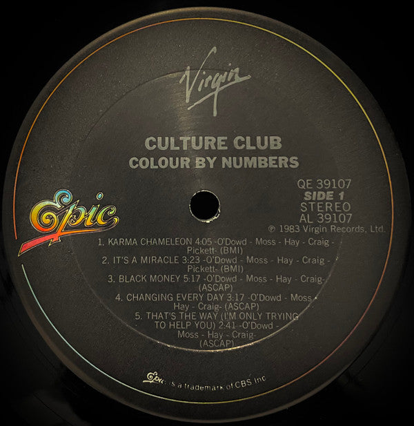 Culture Club : Colour By Numbers (LP,Album)