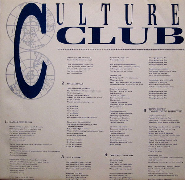 Culture Club : Colour By Numbers (LP,Album)
