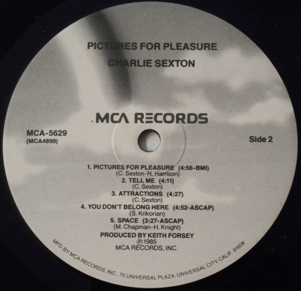 Charlie Sexton : Pictures For Pleasure (LP,Album)
