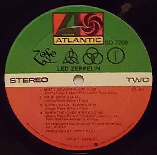 Led Zeppelin : Untitled (LP,Album,Repress)