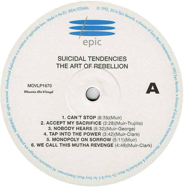 Suicidal Tendencies : The Art Of Rebellion (LP,Album,Reissue)