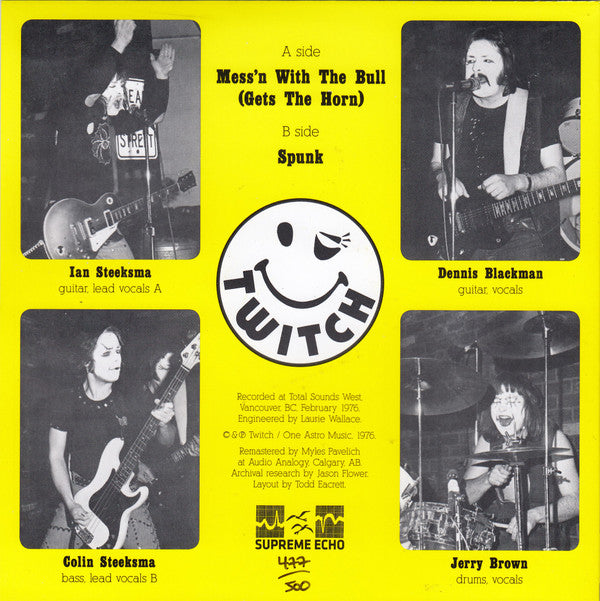 Twitch (15) : Mess'n With The Bull (Gets The Horn) / Spunk (7",45 RPM,Limited Edition,Numbered,Reissue,Remastered,Stereo)
