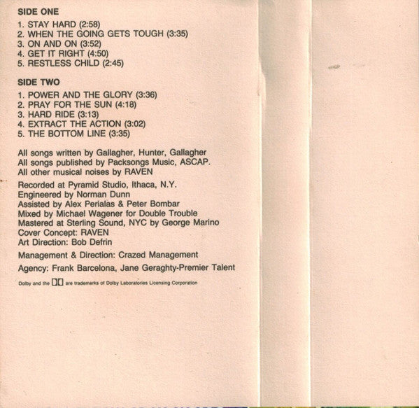 Raven (6) : Stay Hard (Album)