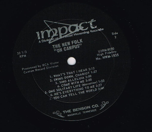 New Folk, The : On Campus (LP,Album,Mono)
