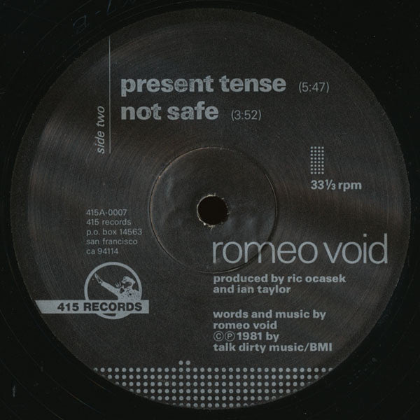 Romeo Void : Never Say Never (12",33 ⅓ RPM)