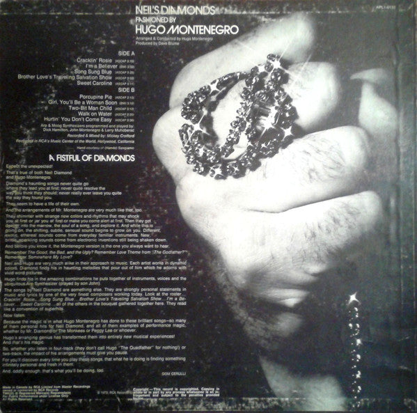 Hugo Montenegro : Neil's Diamonds (Fashioned By Hugo Montenegro) (LP,Album,Stereo)