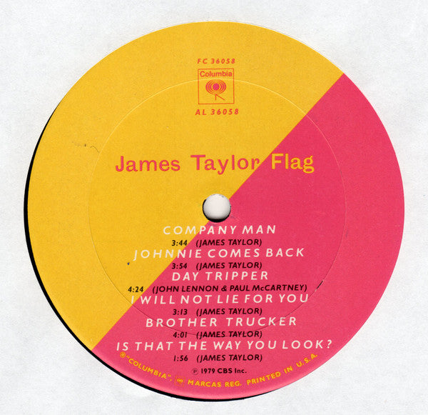 James Taylor (2) : Flag (LP,Album)
