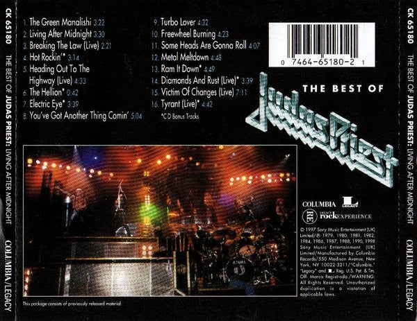 Judas Priest : Living After Midnight: The Best Of Judas Priest (Album,Compilation)