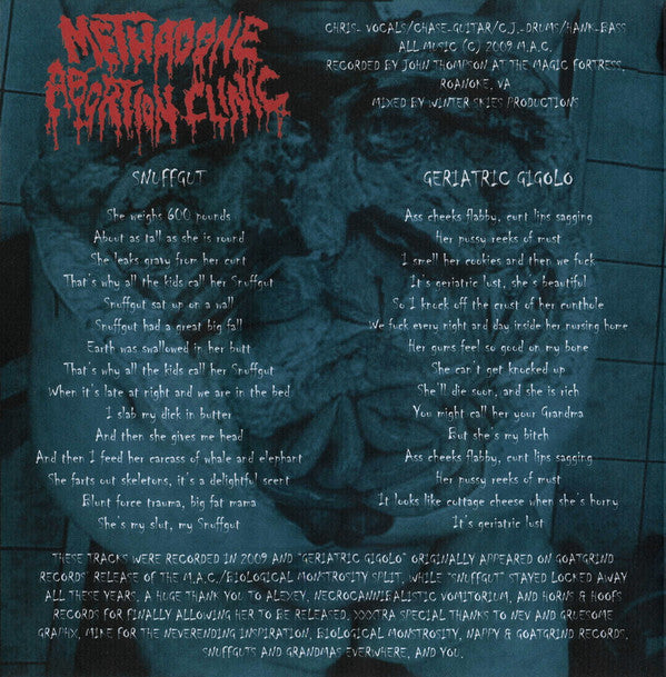 Methadone Abortion Clinic / Necrocannibalistic Vomitorium : Snuffgut / Necrocannibalistic Vomitorium (7",45 RPM,Limited Edition,Numbered)