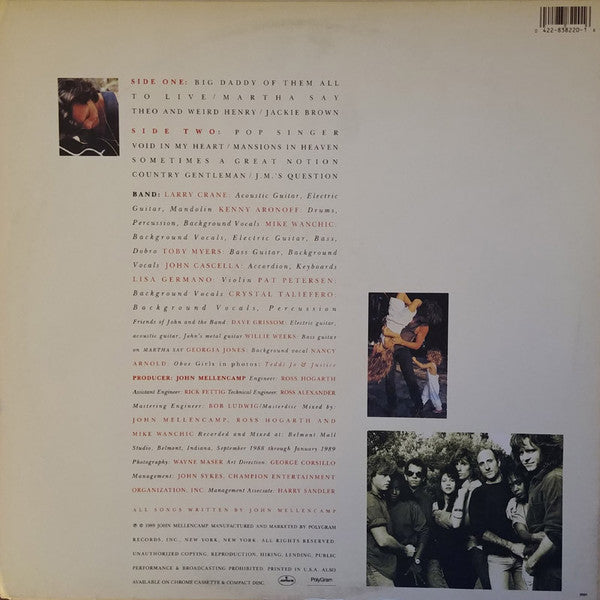 John Cougar Mellencamp : Big Daddy (LP,Album)