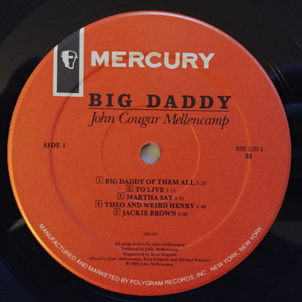 John Cougar Mellencamp : Big Daddy (LP,Album)