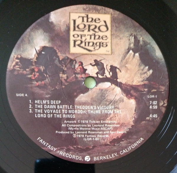 Leonard Rosenman : The Lord Of The Rings (LP,Album)