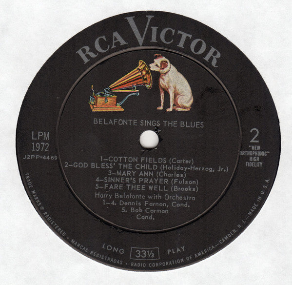 Harry Belafonte : Belafonte Sings The Blues (LP,Album,Mono)