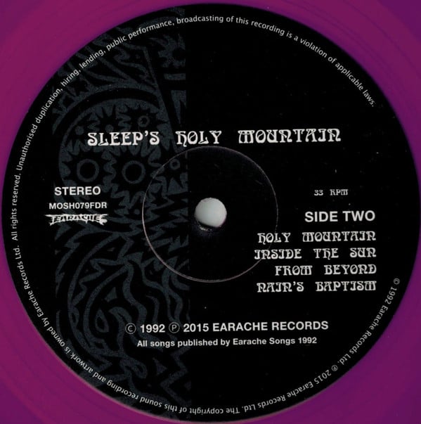 Sleep : Sleep's Holy Mountain (LP,Album,Limited Edition,Reissue,Remastered,Repress,Stereo)