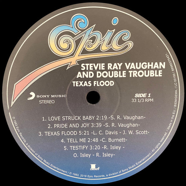 Stevie Ray Vaughan & Double Trouble : Texas Flood (LP,Album,Reissue)