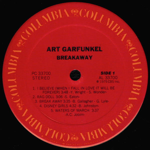 Art Garfunkel : Breakaway (LP,Album)