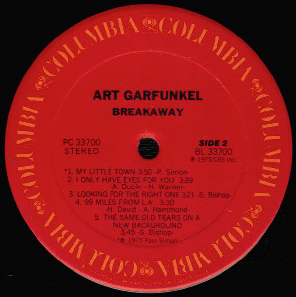 Art Garfunkel : Breakaway (LP,Album)
