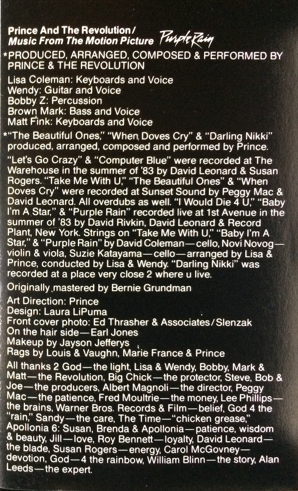 Prince And The Revolution : Purple Rain (Album)