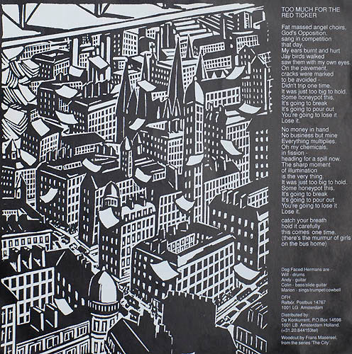 Dog Faced Hermans : Too Much For The Red Ticker (7",45 RPM,Single)