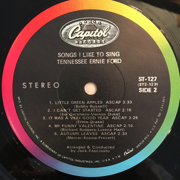 Tennessee Ernie Ford : Songs I Like To Sing (LP,Album,Stereo)