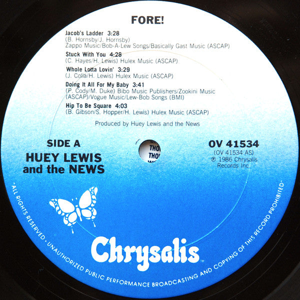Huey Lewis & The News : Fore! (LP,Album)