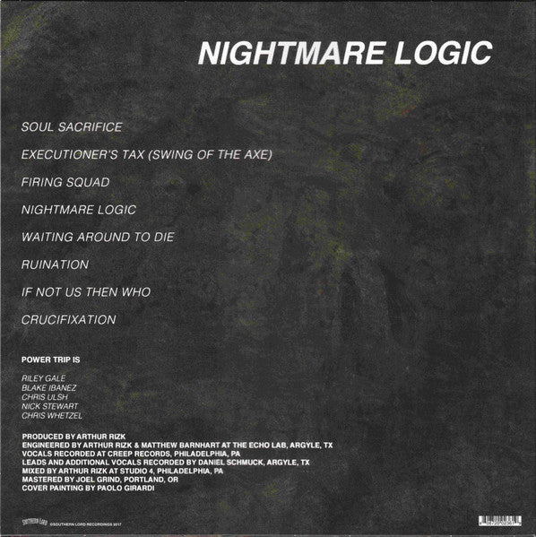 Power Trip (3) : Nightmare Logic (LP,Album)