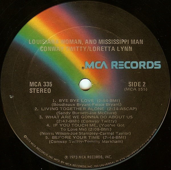Conway Twitty & Loretta Lynn : Louisiana Woman-Mississippi Man (LP,Album)