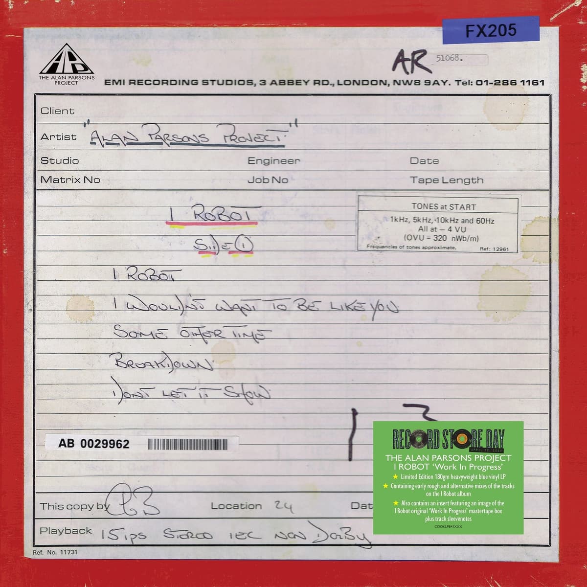 Alan Parsons Project - I Robot (BLUE VINYL)