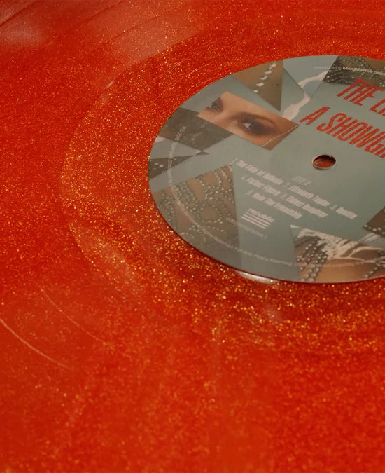 TAYLOR SWIFT THE LIFE OF A SHOWGIRL: SWEAT AND VANILLA PERFUME PORTOFINO ORANGE GLITTER VINYL